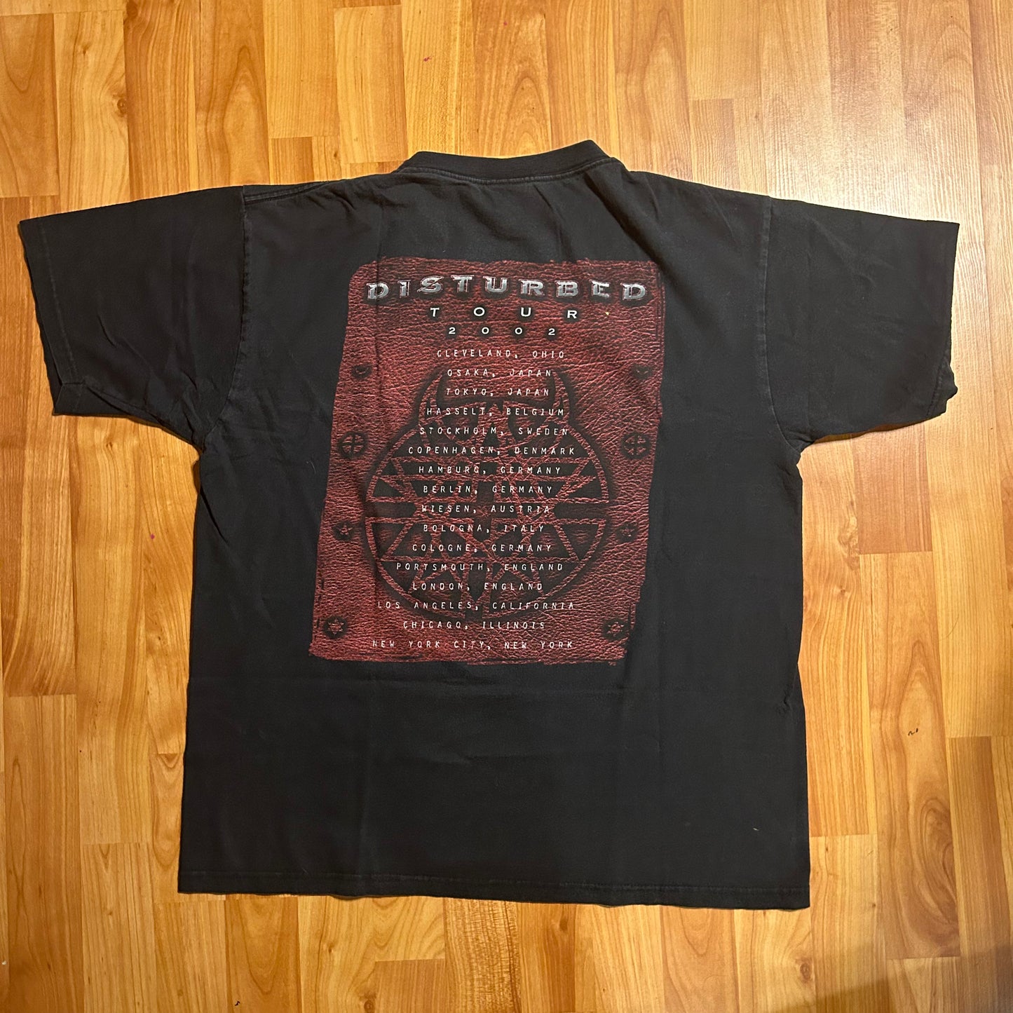 2002 Cygnus Giant Disturbed Tour Believe Heavy Metal Band Music Tshirt - Large - 22” x 26.5”