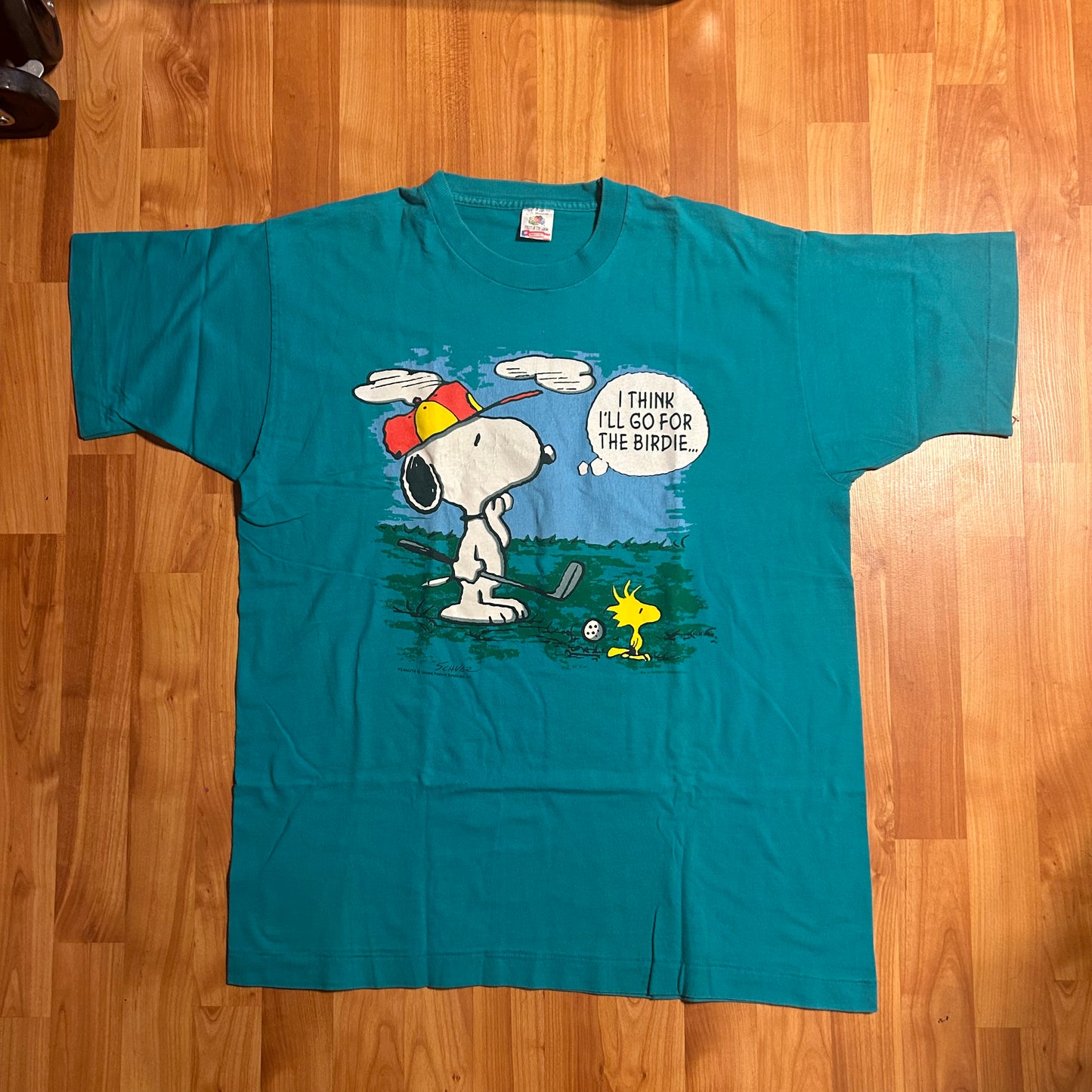 90’s FOTL Snoopy Go for the Birdie Tshirt - Large - 22” x 30”