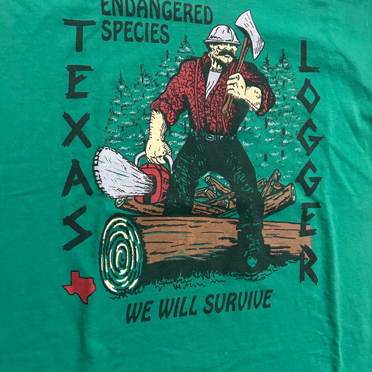 90’s FOTL Best Texas Lodger Endangered Species We Will Survive Tshirt - Medium - 20” x 29”