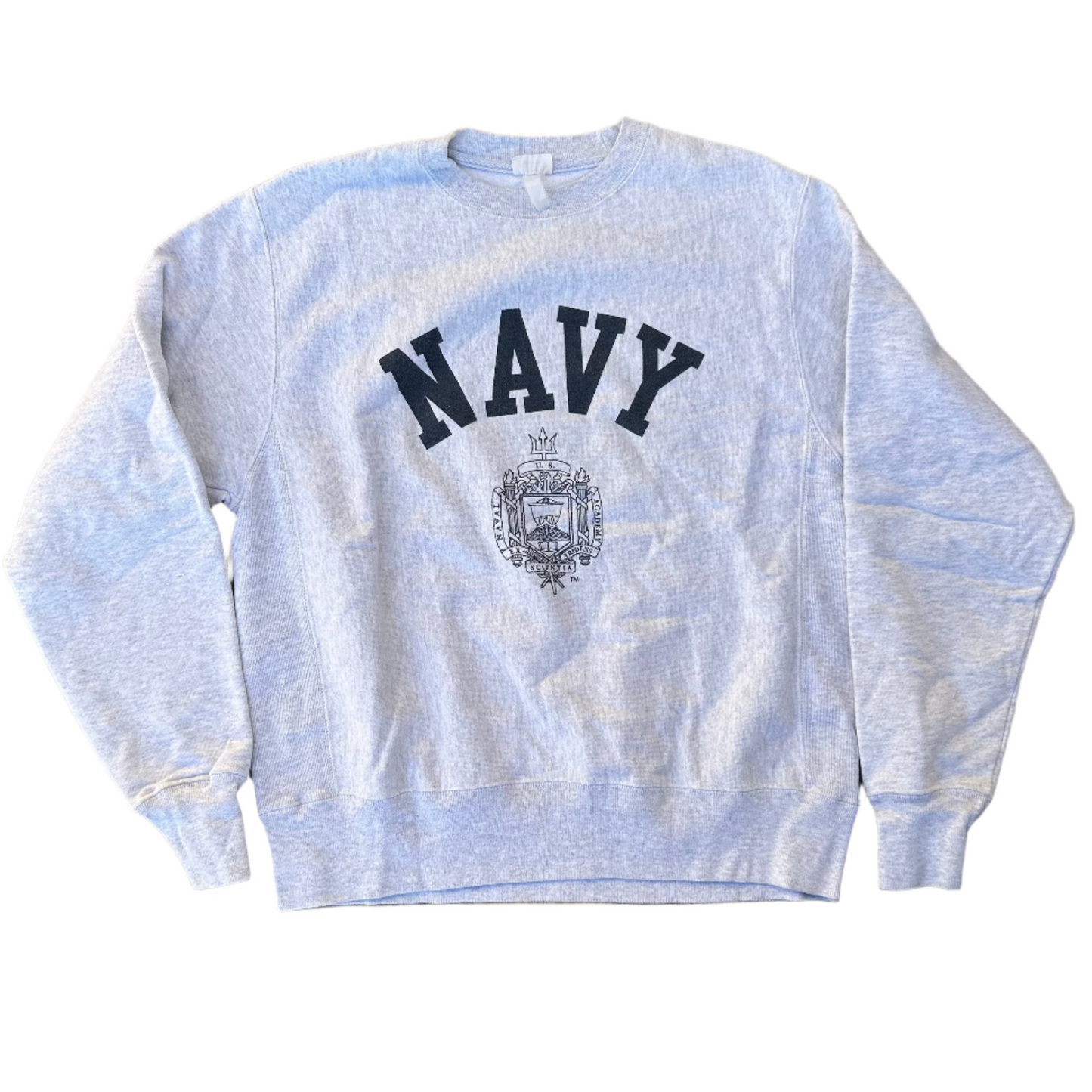 00’s Navy Champion Reverse Weave Crewneck Sweatshirt - Boxy Large - 22" x 23"