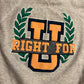 80’s 20/20 Right For U Crewneck Sweatshirt - Medium - 20” x 25”