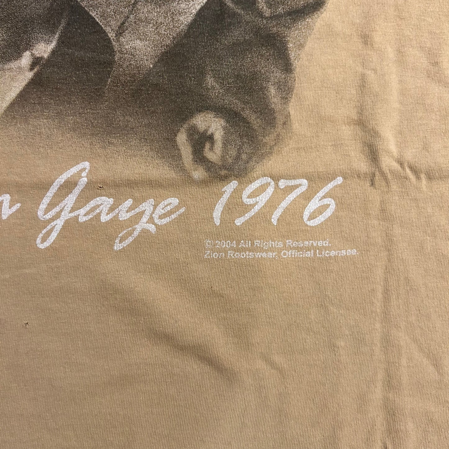 2004 Zion Marvin Gaye 1976 Tshirt - XLarge - 25” x 30”