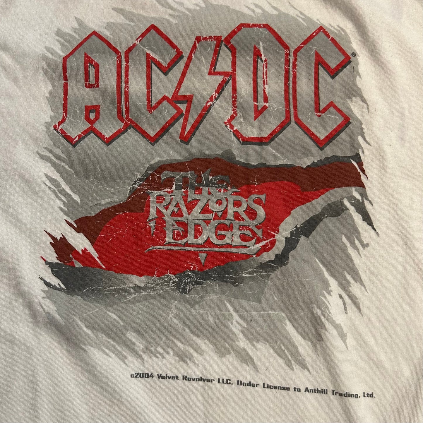 2004 AC/DC Razors Edge Tour Velvet Revolver Anthill Trading Raglan Shirt - Medium - 20” x 27”