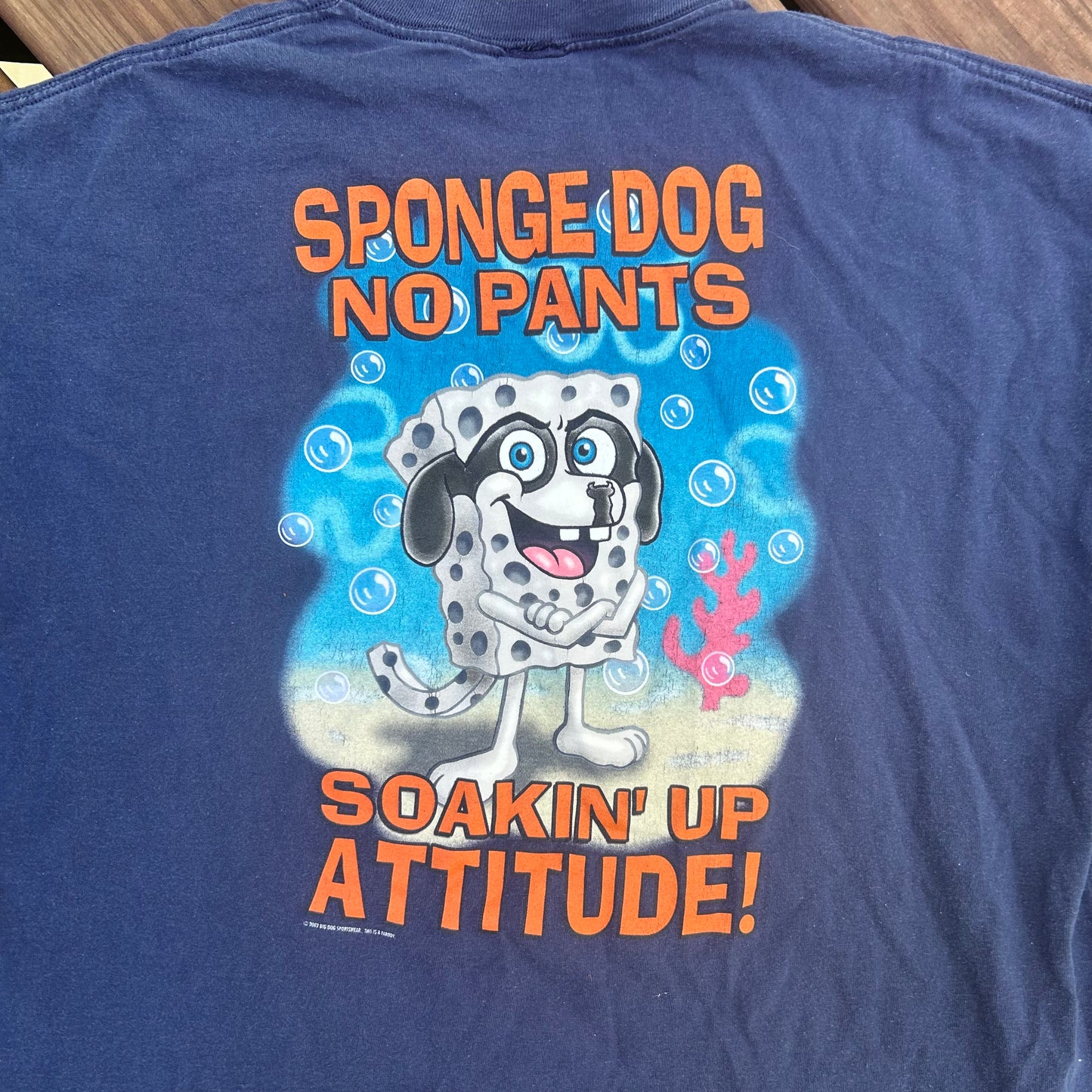 Big Dogs Sponge Dog No Pants Tshirt - Medium - 21” x 27”