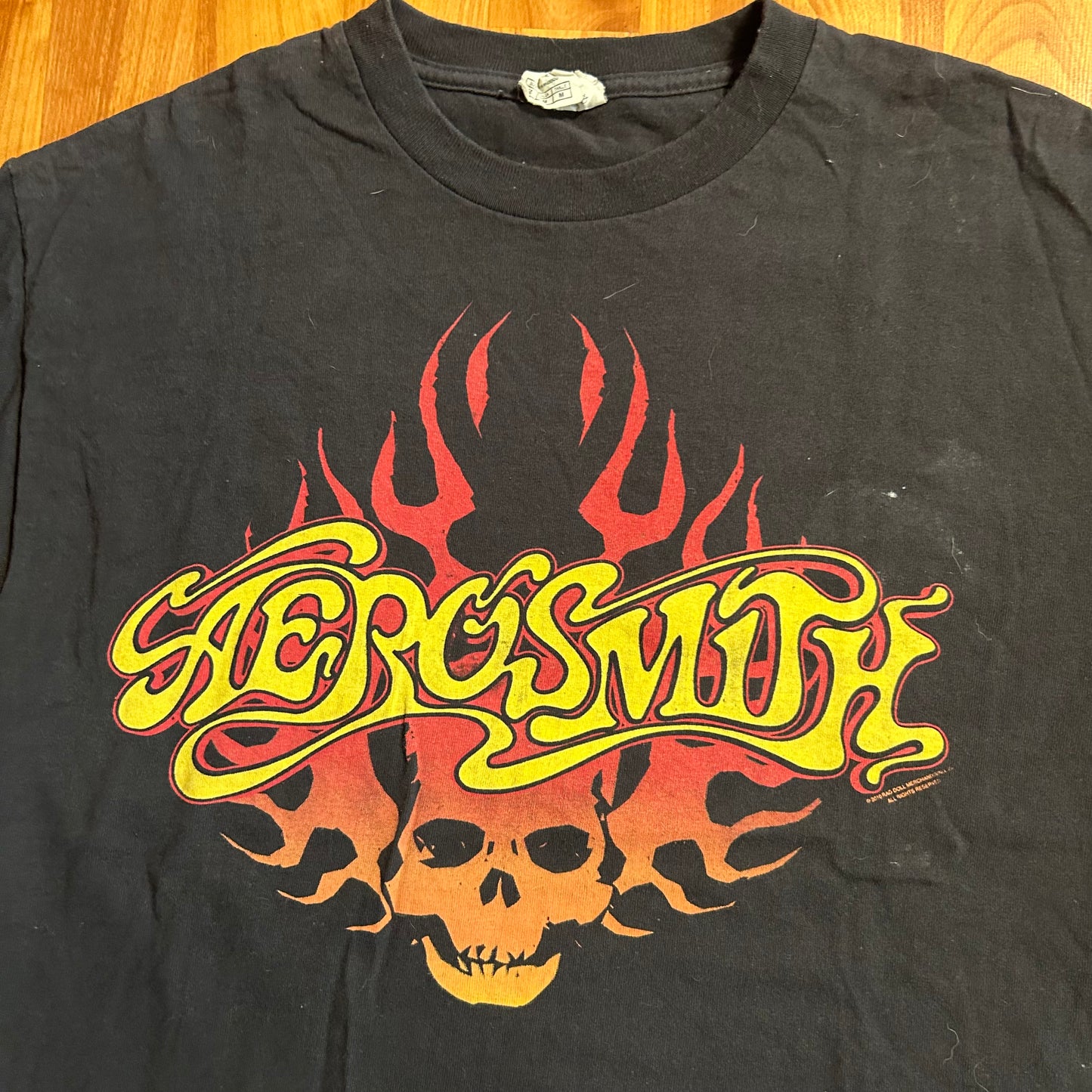 2010 Aerosmith Rag Doll Merchandise Rock Band Tshirt - Small - 19” x 26.5”