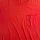 80/90’s Red Blank Pocket Tshirt - Medium - 21” x 29”