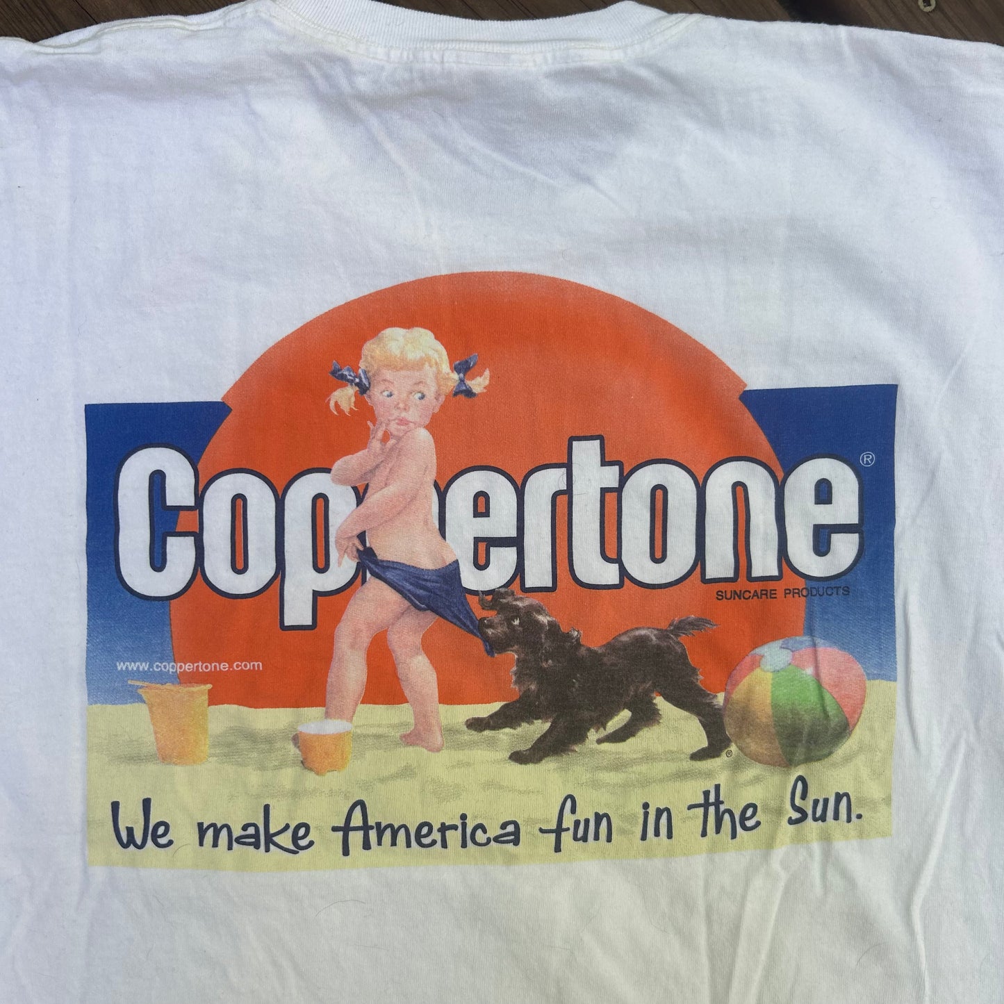 Coppertone Suncare Products Tshirt - Medium - 21” x 27”