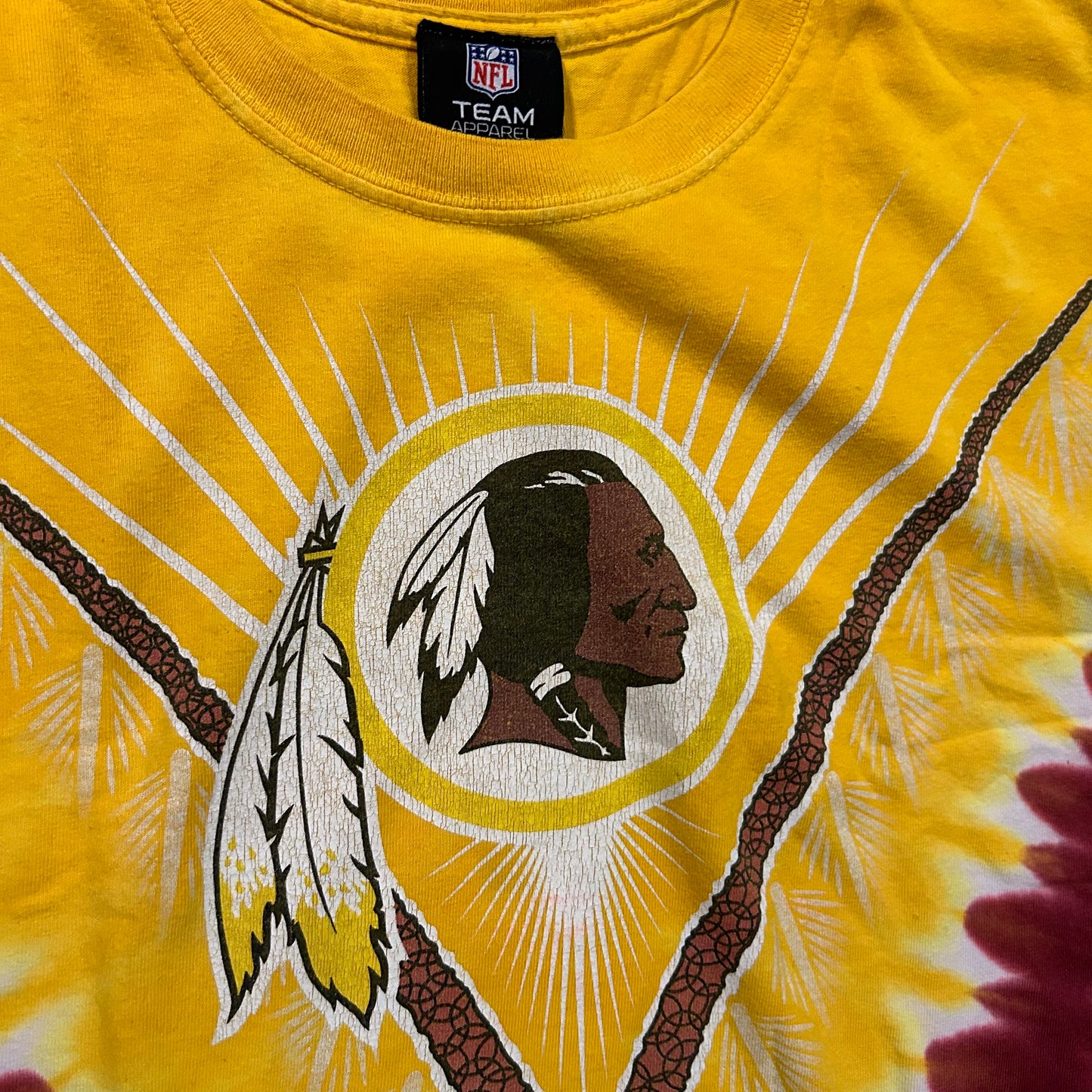 NFL Washington Redskins Football Tie Dye Tshirt - XLarge - 24” x 32”