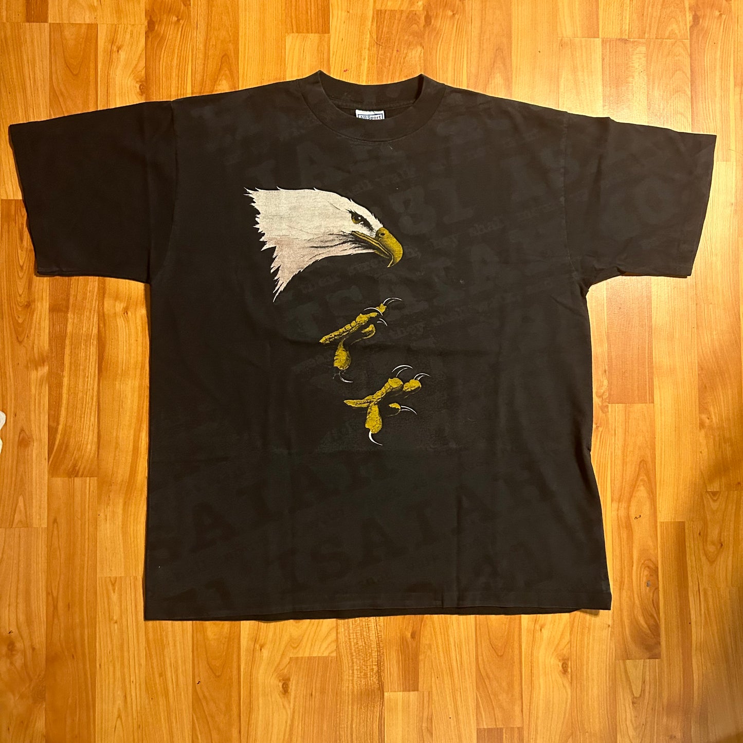 90’s Allsport Proweight Eagle Bible Pilot Tshirt - XLarge - 24” x 29.5”