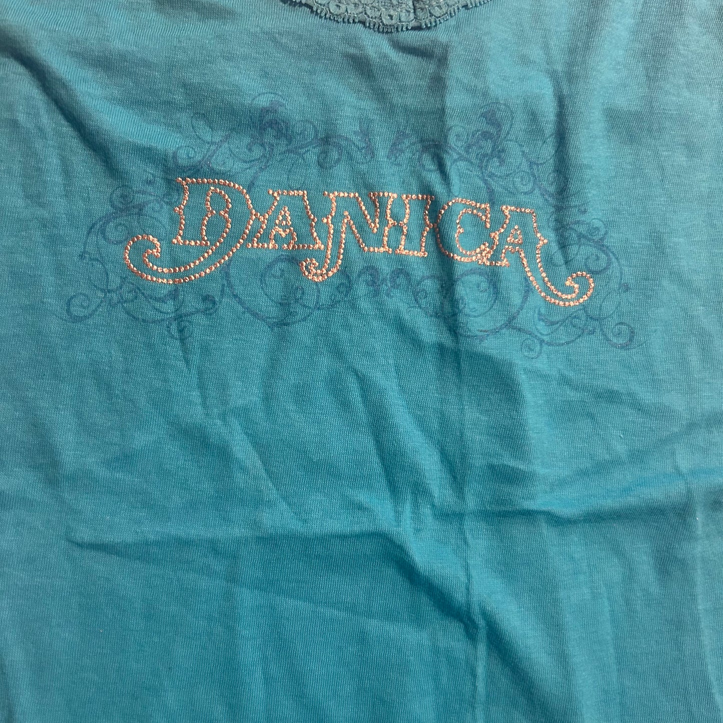 LAT Danica Patrick Racing Jeweled Tank Top Shirt - Women’s XL / XSmall - 17” x 23”