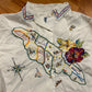 Dry Goods Cotton Jamaica Embroidered Map Button Up Shirt - Large - 22” x 31”