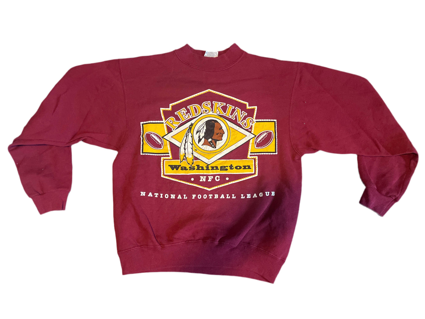 90's Hanes Washington Redskins Commanders NFL Crewneck Sweatshirt - Medium - 20" x 23.5"