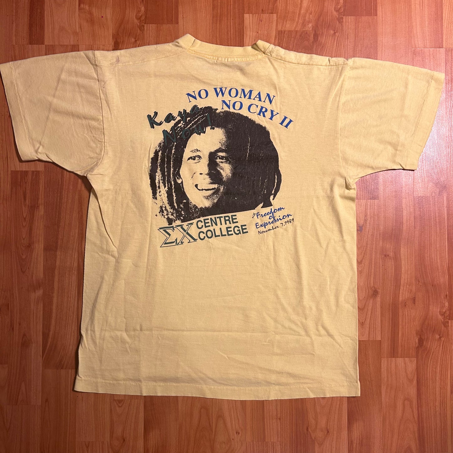 90’s FOTL 1989 Jamaica Bob Marley No Woman No Cry 2 Freedom of Expression Tshirt - Small - 19.5” x 27”