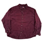 Puritan Cotton Button Up Maroon Boxy Shirt - XLarge - 28” x 29”