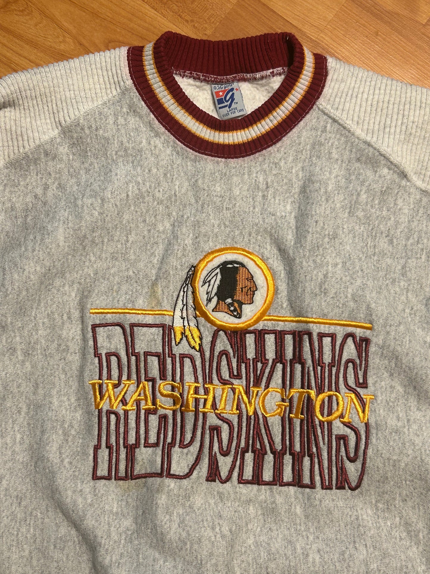 80/90’s Washington Redskins Crewneck Sweatshirt - Large - 23” x 26”