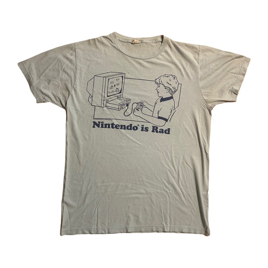 2005 Nintendo is Rad Bay Island Tshirt - Medium - 20” x 27”