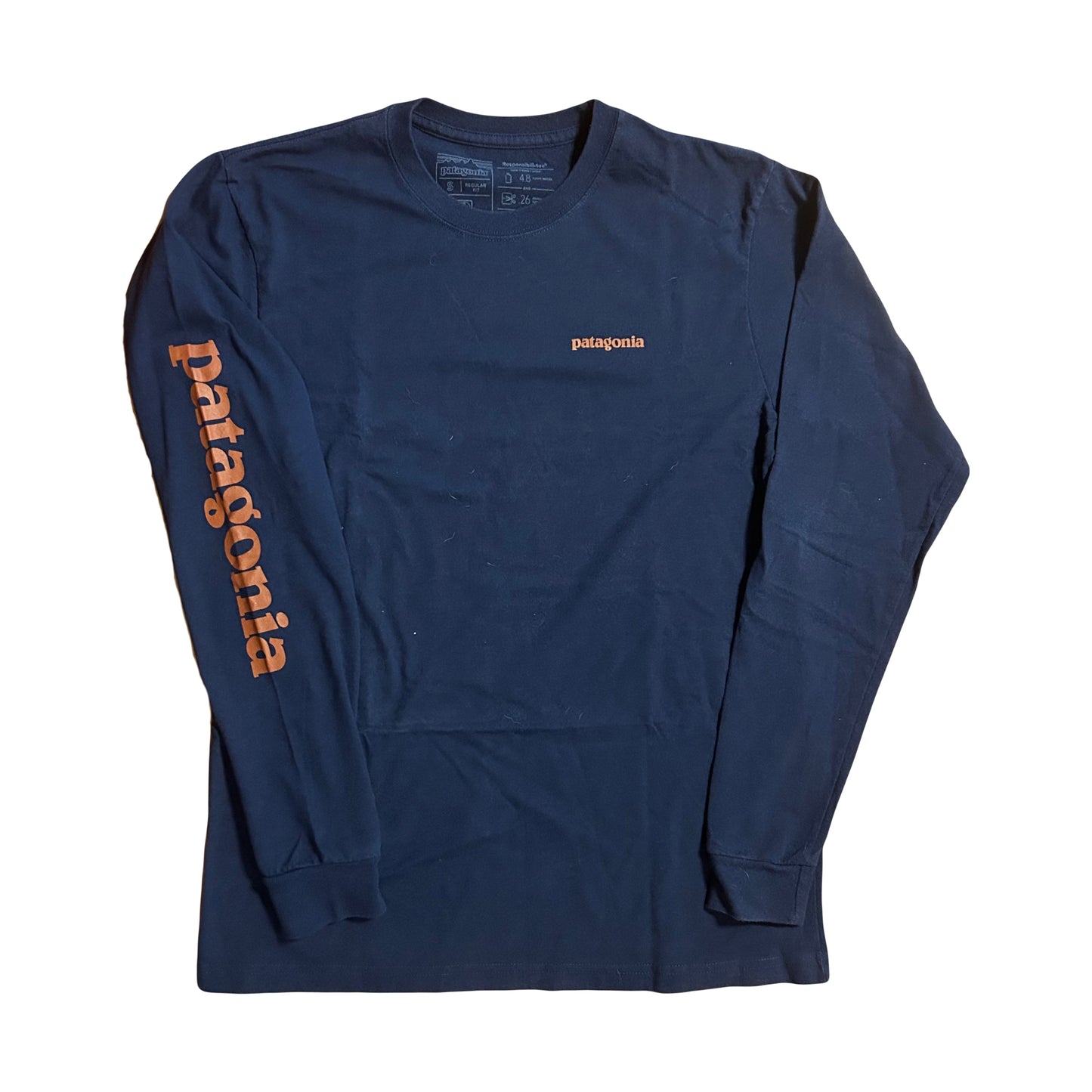 Patagonia Phartagonia Longsleeve Navy Shirt - Medium - 20” x 28”