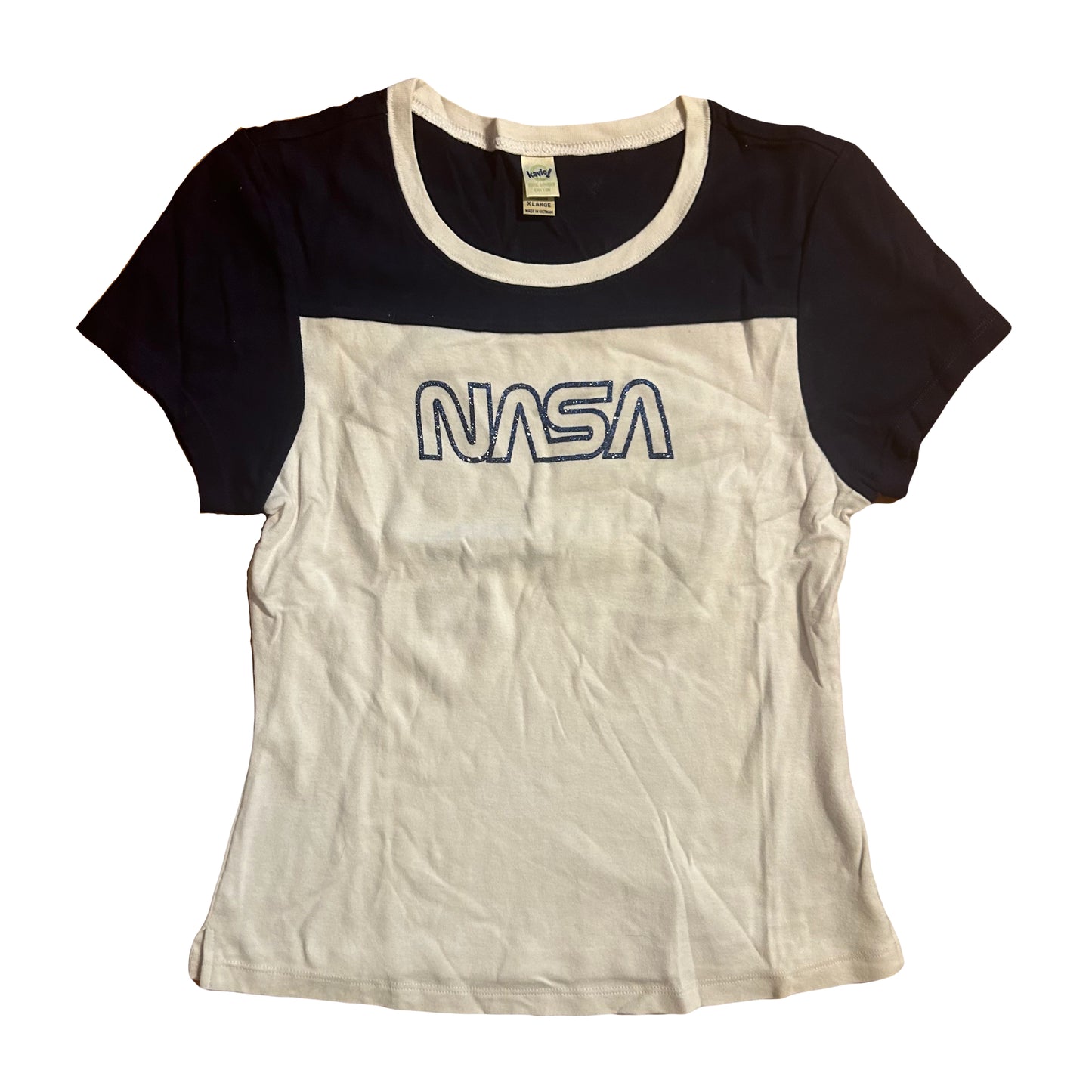 Kavio Rocket Scientist NASA Sparkly Shirt Top - Women’s XL / XSmall - 16” x 22”