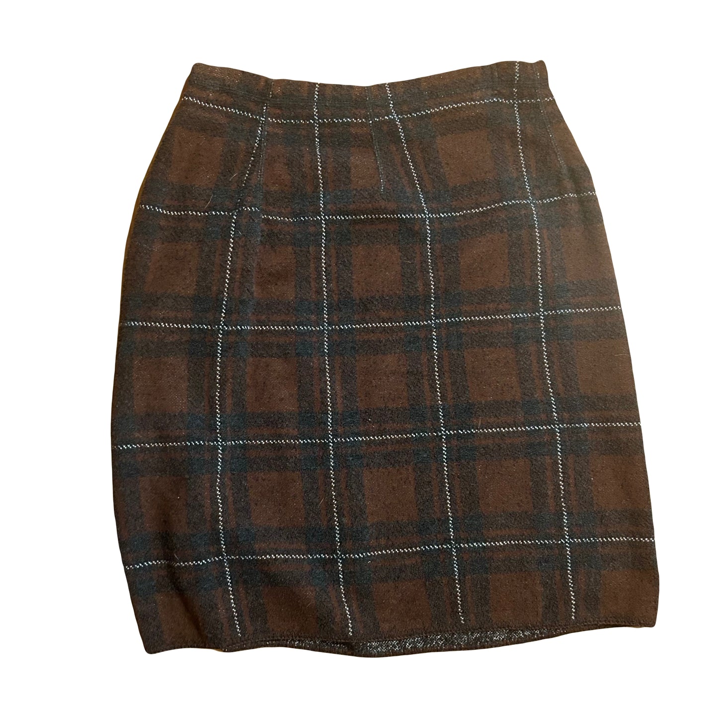 Plaid Brown Skirt - 30” x 21”