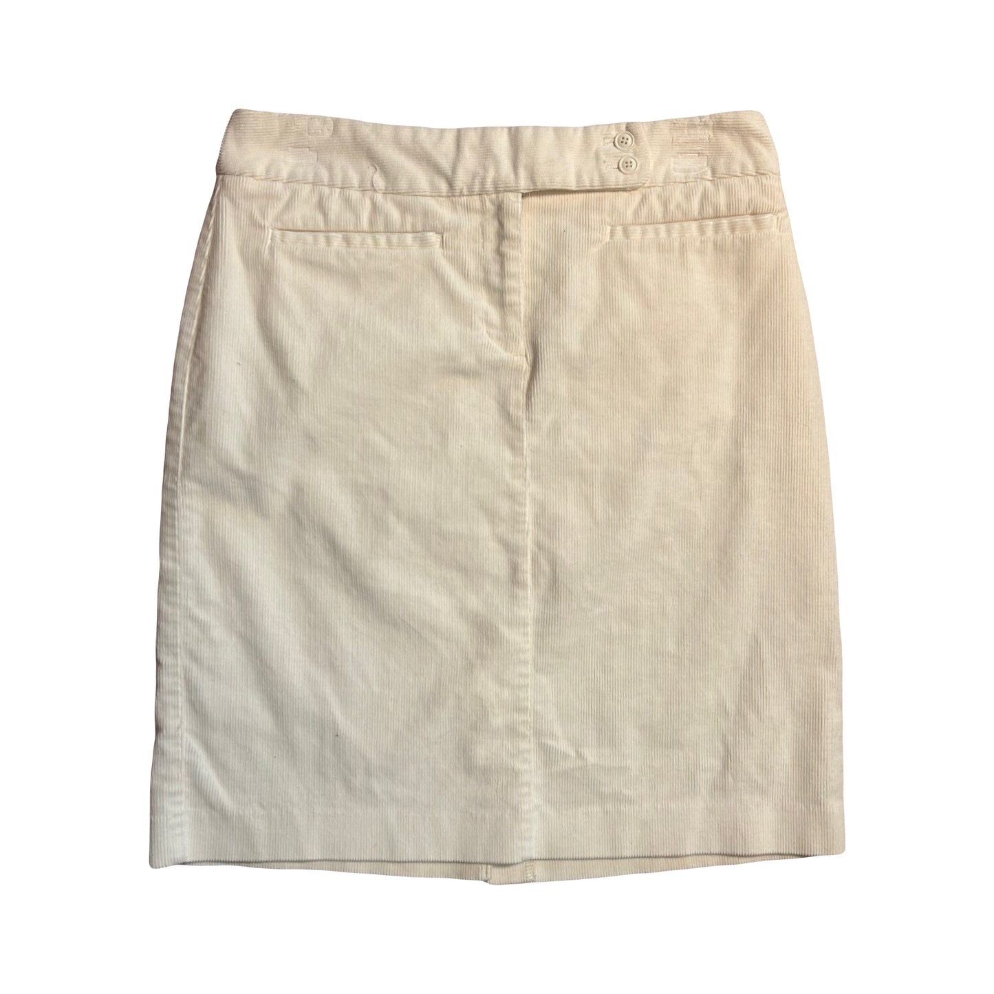 New York & Company Corduroy Cream White Skirt - Women’s 6 - 30” x 21”