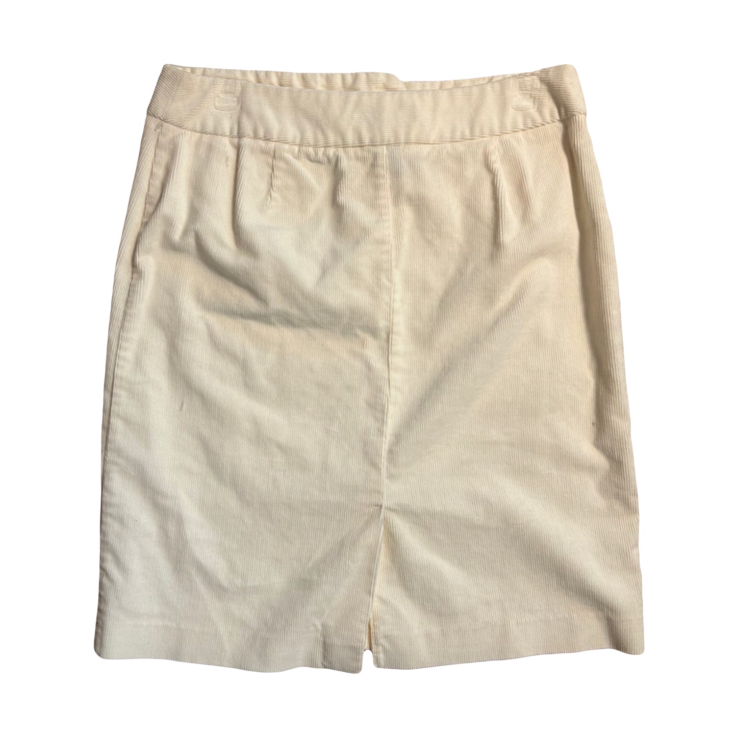 New York & Company Corduroy Cream White Skirt - Women’s 6 - 30” x 21”