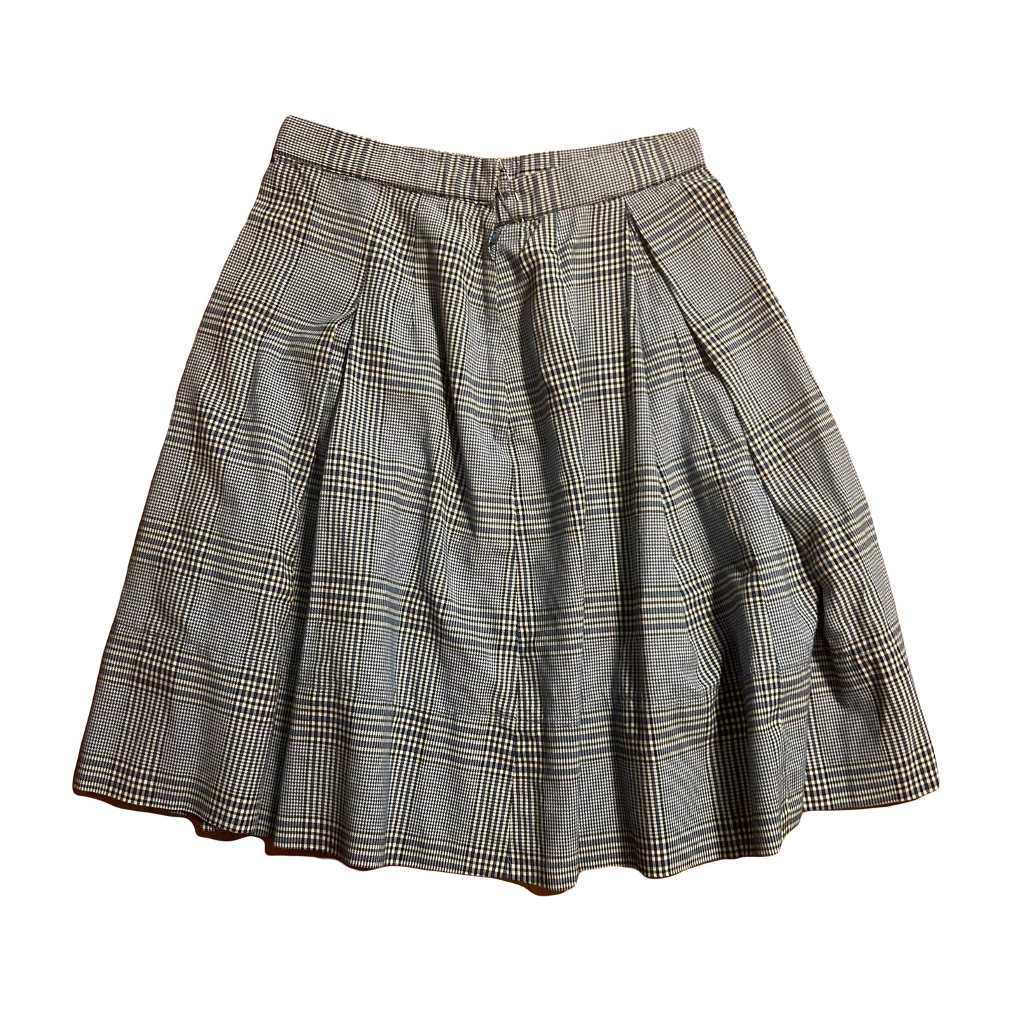 80’s Blue Plaid Skirt - 24” x 20”