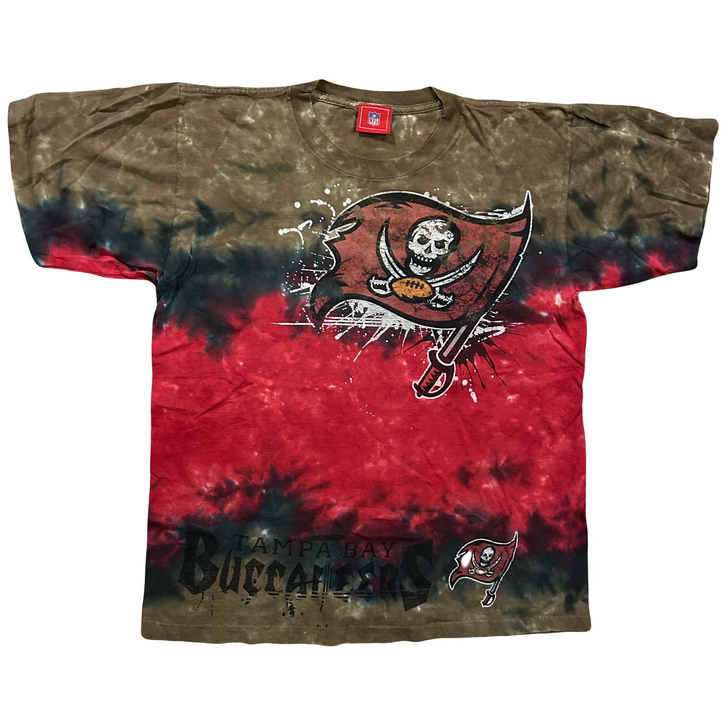 NFL Tampa Bay Buccaneers Tie Dye Tshirt - Medium - 20” x 25”