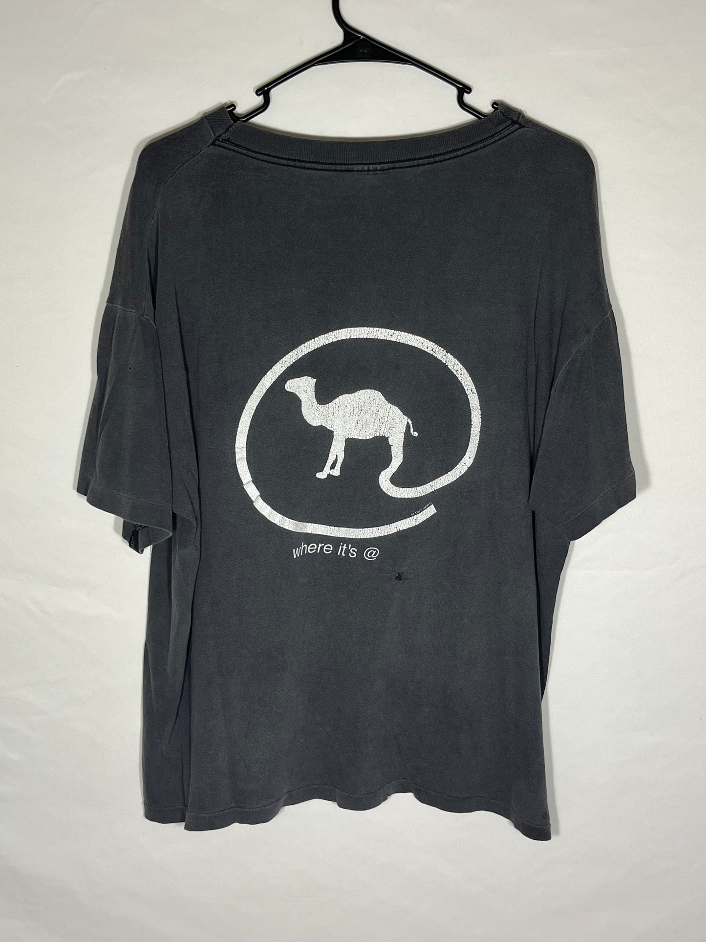 80/90's Camel Where It's @ Distressed Tshirt - XLarge - 24” x 24”