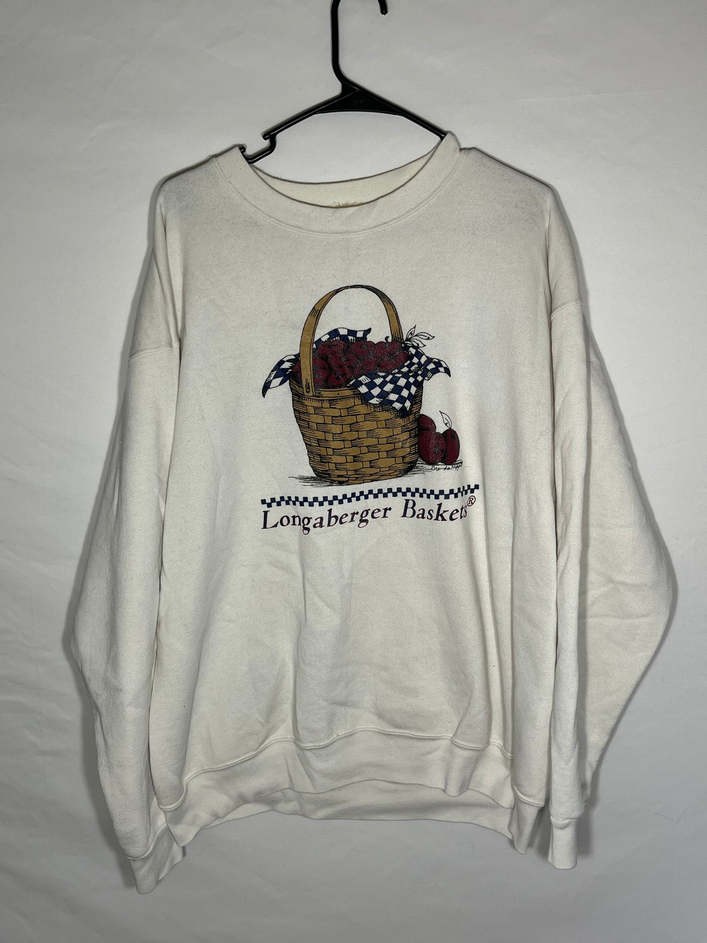 90's Longaberger Baskets Crewneck - XLarge - 24.5” x 28”