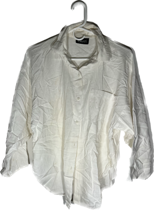 80's Sauci Button Up Shirt - Small - 19” x 25”