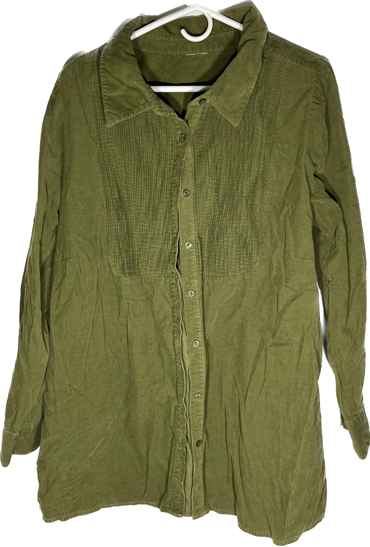 Corduroy Longsleeve Button Up Shirt - Small - 18” x 29”