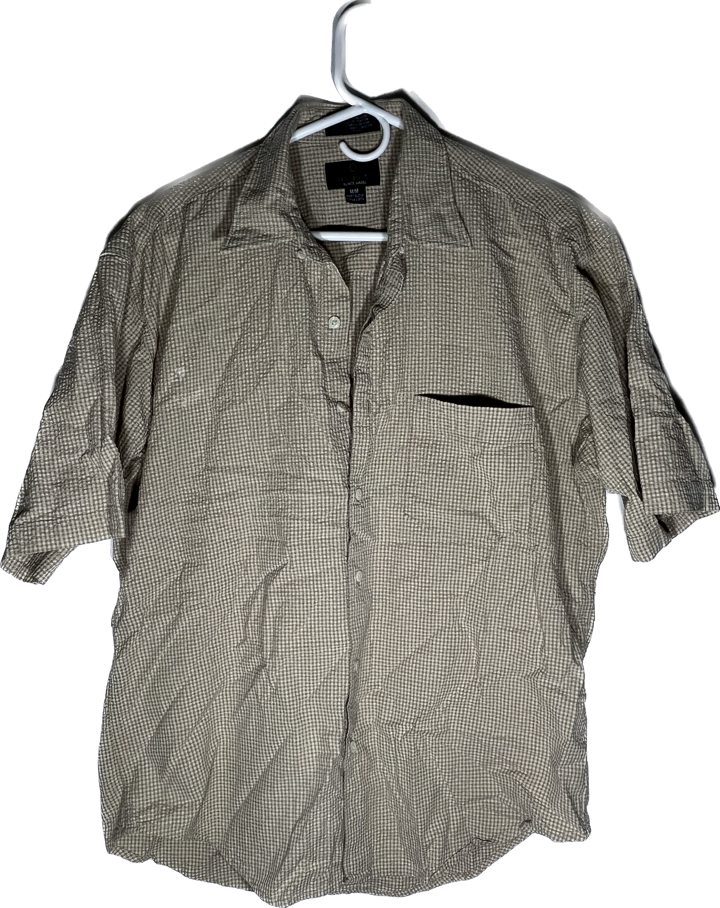 Bill Blass Short Sleeve Button Up Shirt - Large - 23” x 30”