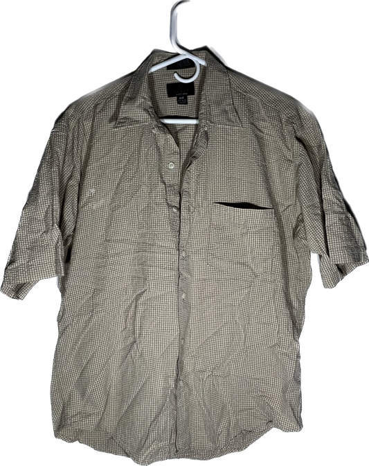 Bill Blass Short Sleeve Button Up Shirt - Large - 23” x 30”