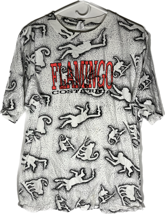 80/90's Flamingo Tshirt - Medium - 21” x 26”