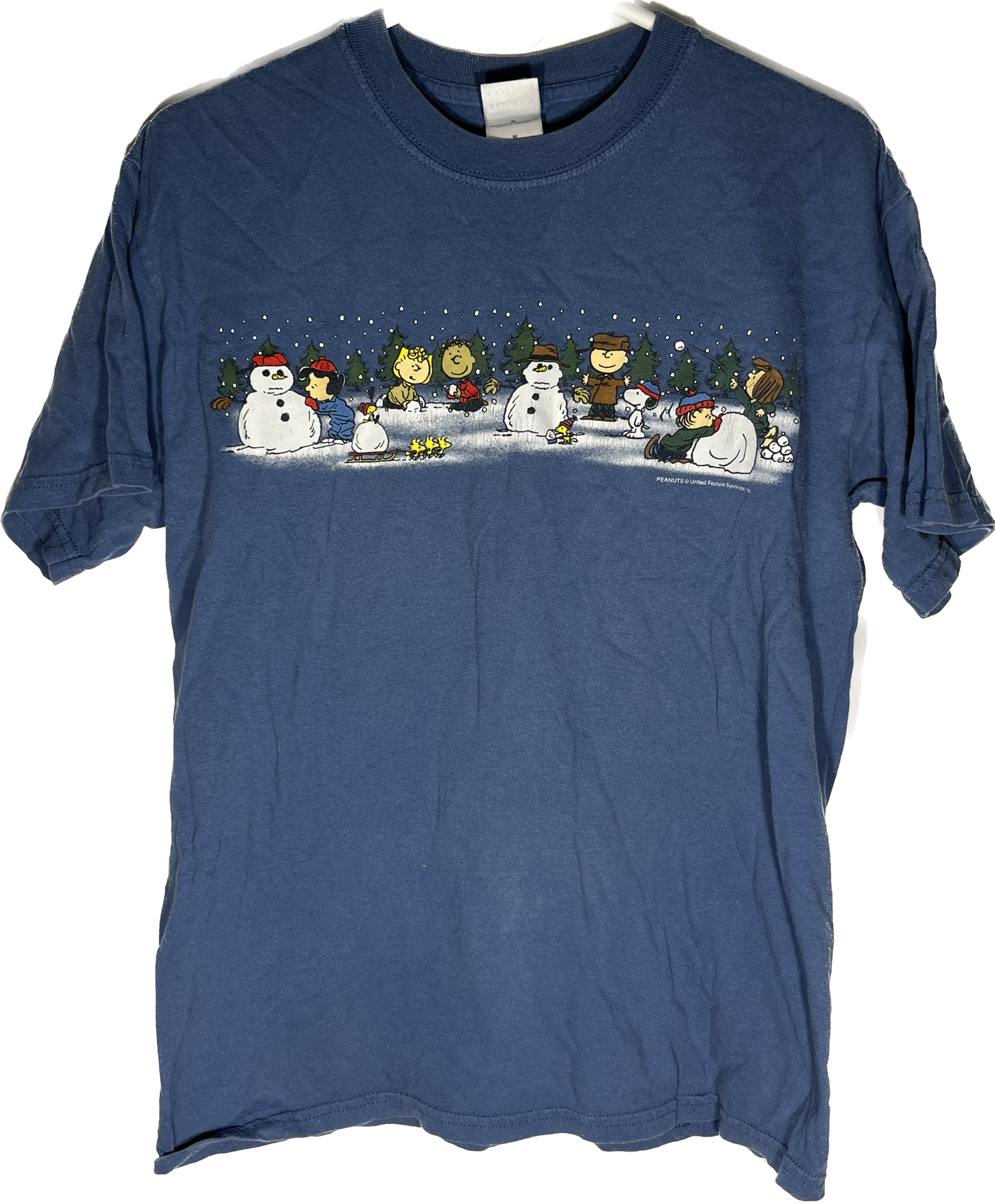 Peanuts Snowman Tshirt - Small - 19.5” x 24.5”