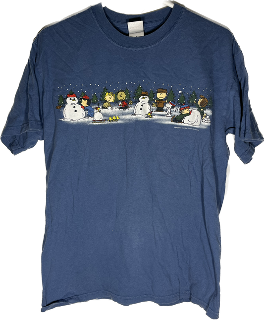 Peanuts Snowman Tshirt - Small - 19.5” x 24.5”