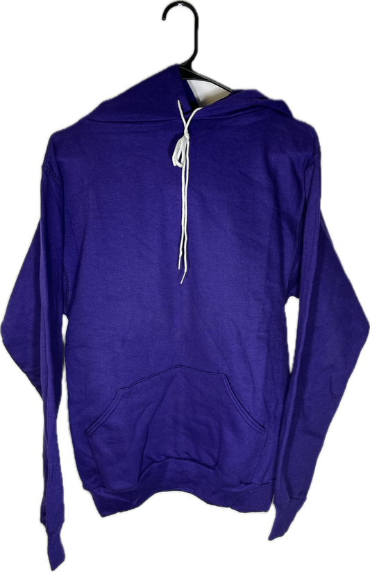 80’s Russell Athletic Blank Purple Hoodie Sweatshirt - Small - 19” x 25”