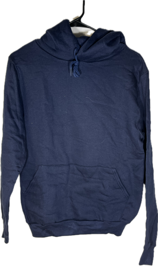 80’s Russell Athletic Blank Navy Hoodie Sweatshirt - Small - 18.5” x 24”