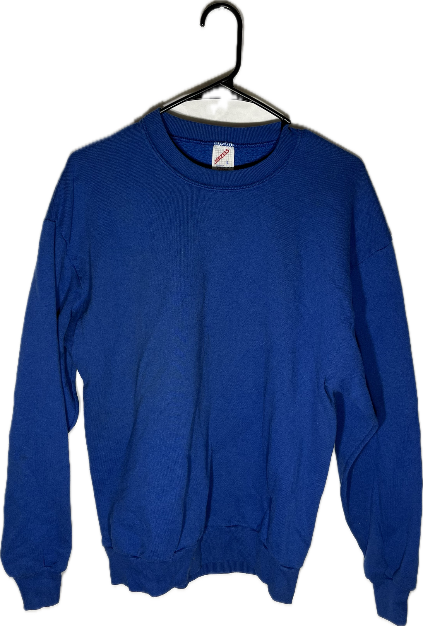 90’s Jerzees Blank Blue Crewneck Sweatshirt - Medium - 20” x 26”