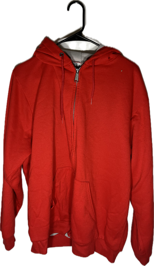 AAAAA 80’s Muleskins Boxy Thermal Zip Up Hoodie Sweatshirt - XLarge - 25.5” x 27.5”