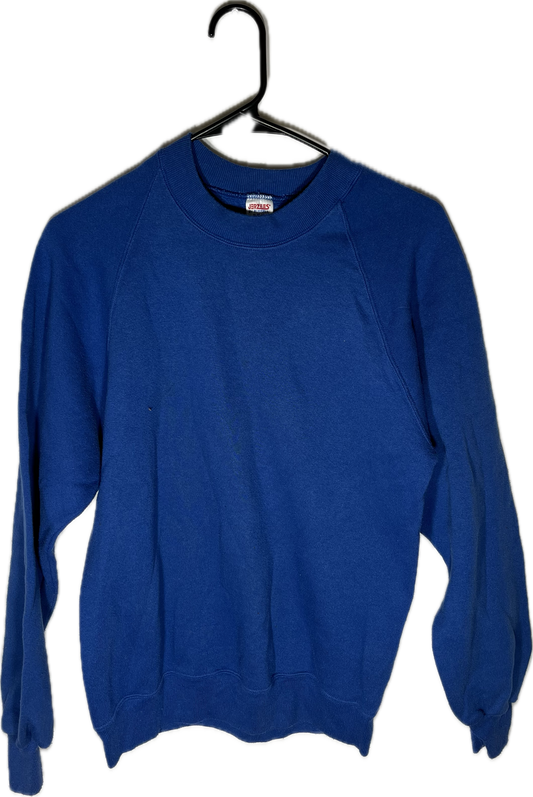 90’s Jerzees Russell Athletic Blank Blue Crewneck Sweatshirt - Small - 18.5” x 24.5”