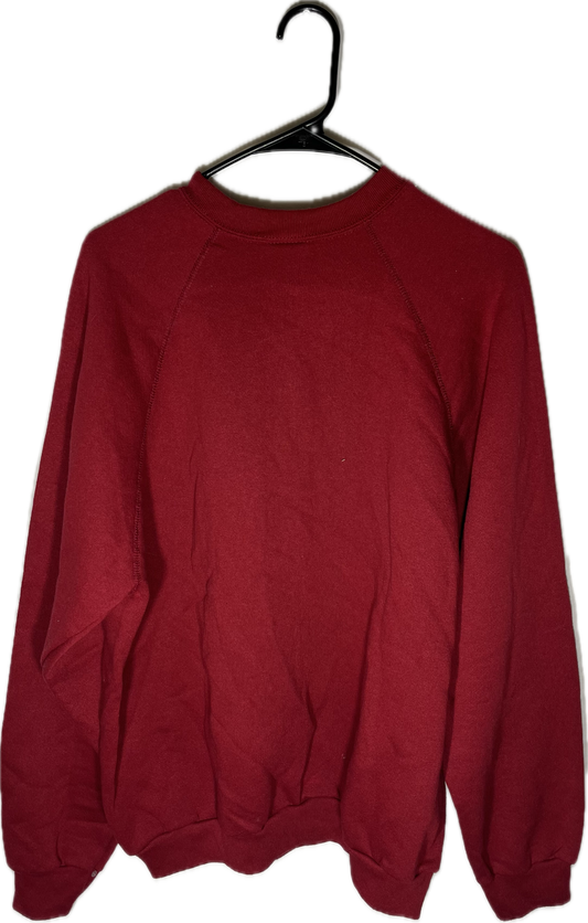 90’s Tultex Blank Red Crewneck Sweatshirt - XLarge - 24” x 25.5”