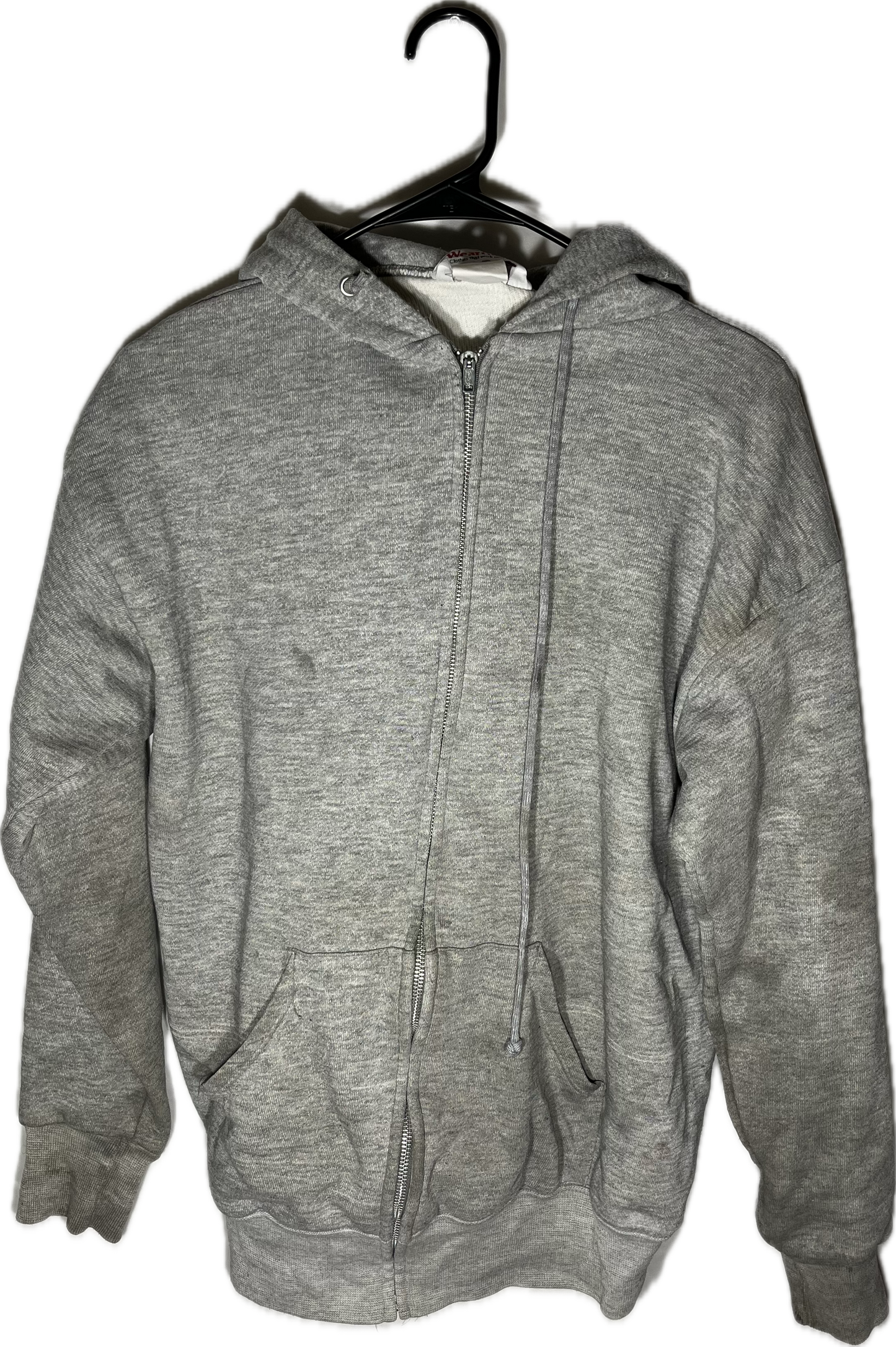 90’s Wear Guard Blank Thermal Zip Up Hoodie Sweatshirt - Medium - 21” x 27”