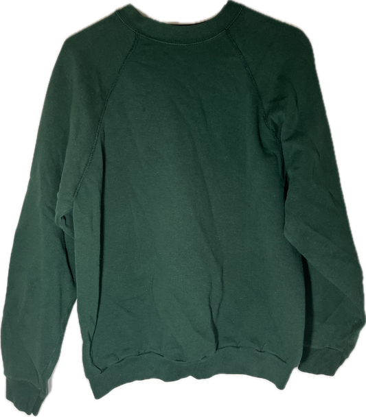 90’s Tultex Blank Green Crewneck Sweatshirt - Medium - 20” x 25”