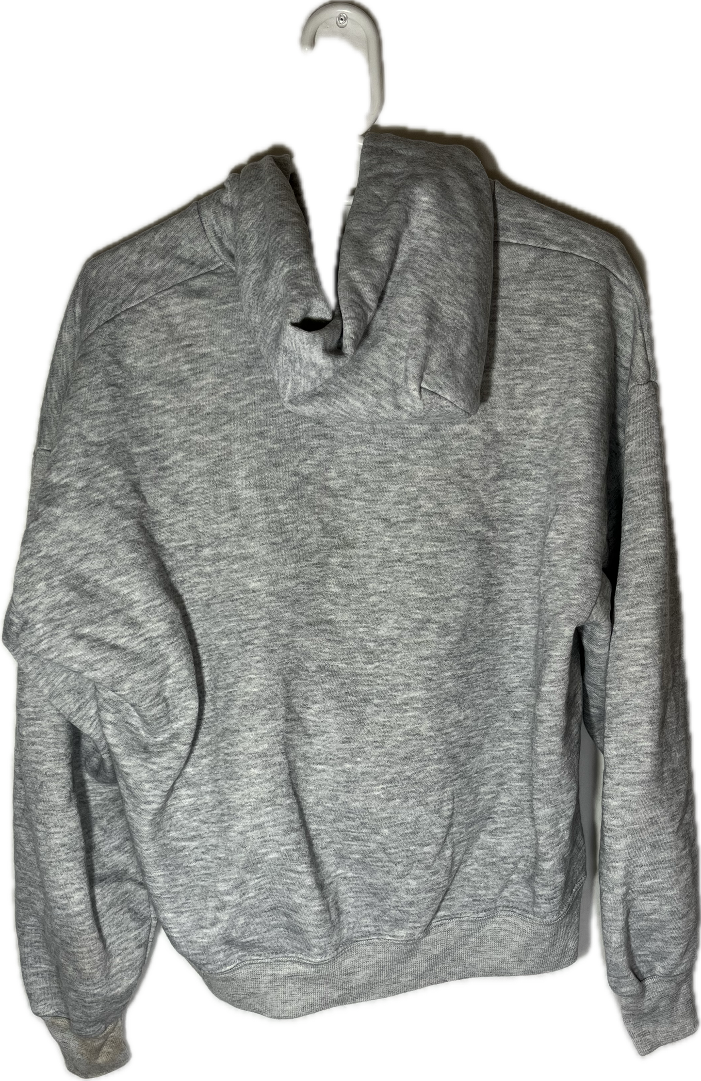 80’s Bassett Walker Blank Boxy Grey Zip Up Hoodie Sweatshirt - Large - 22” x 23”