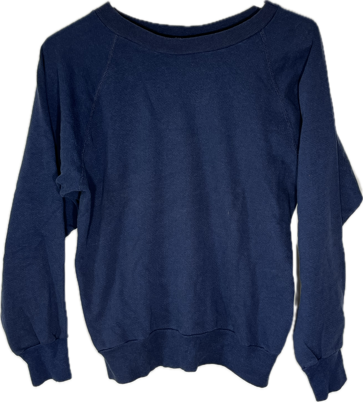 80’s Medallion Blank Navy Crewneck Sweatshirt - Small - 18.5” x 20”