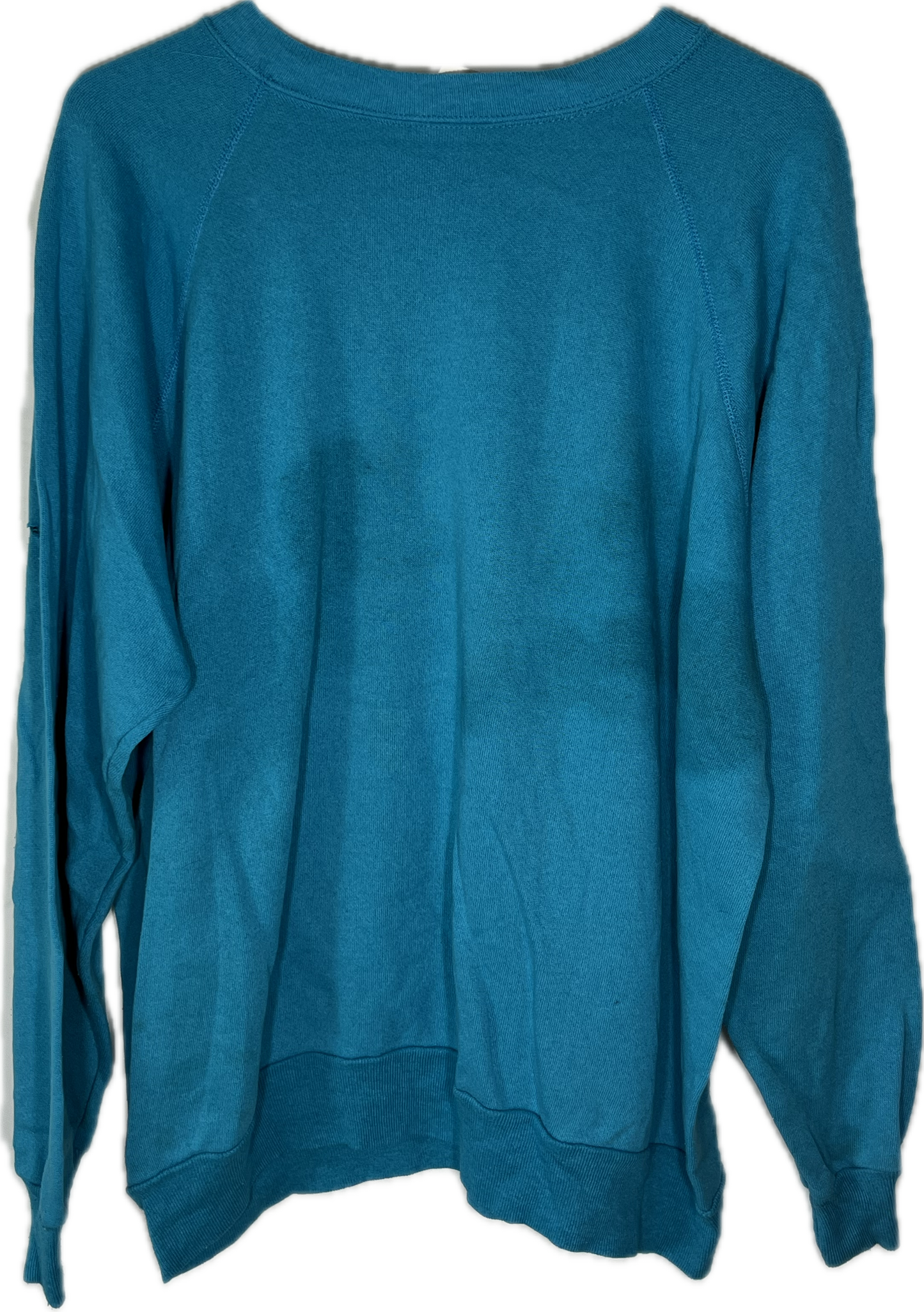 80’s Blank Boxy Blue Crewneck Sweatshirt - XLarge - 24.5” x 25”