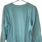 80's Reeves Blank Boxy Light Teal Crewneck Sweatshirt - Large - 22.5” x 21”