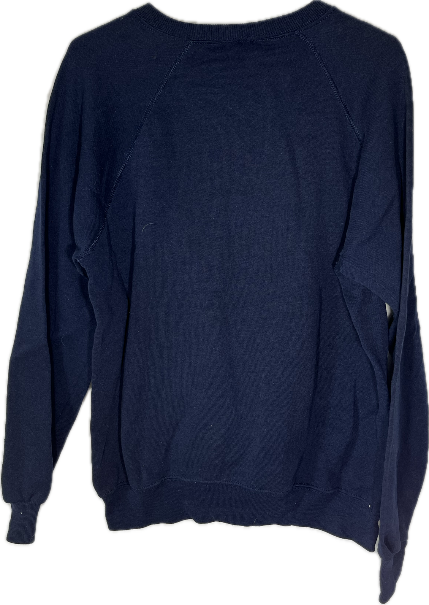 80’s Bassett Walker Blank Navy Crewneck Sweatshirt - Large - 22.5” x 25.5”