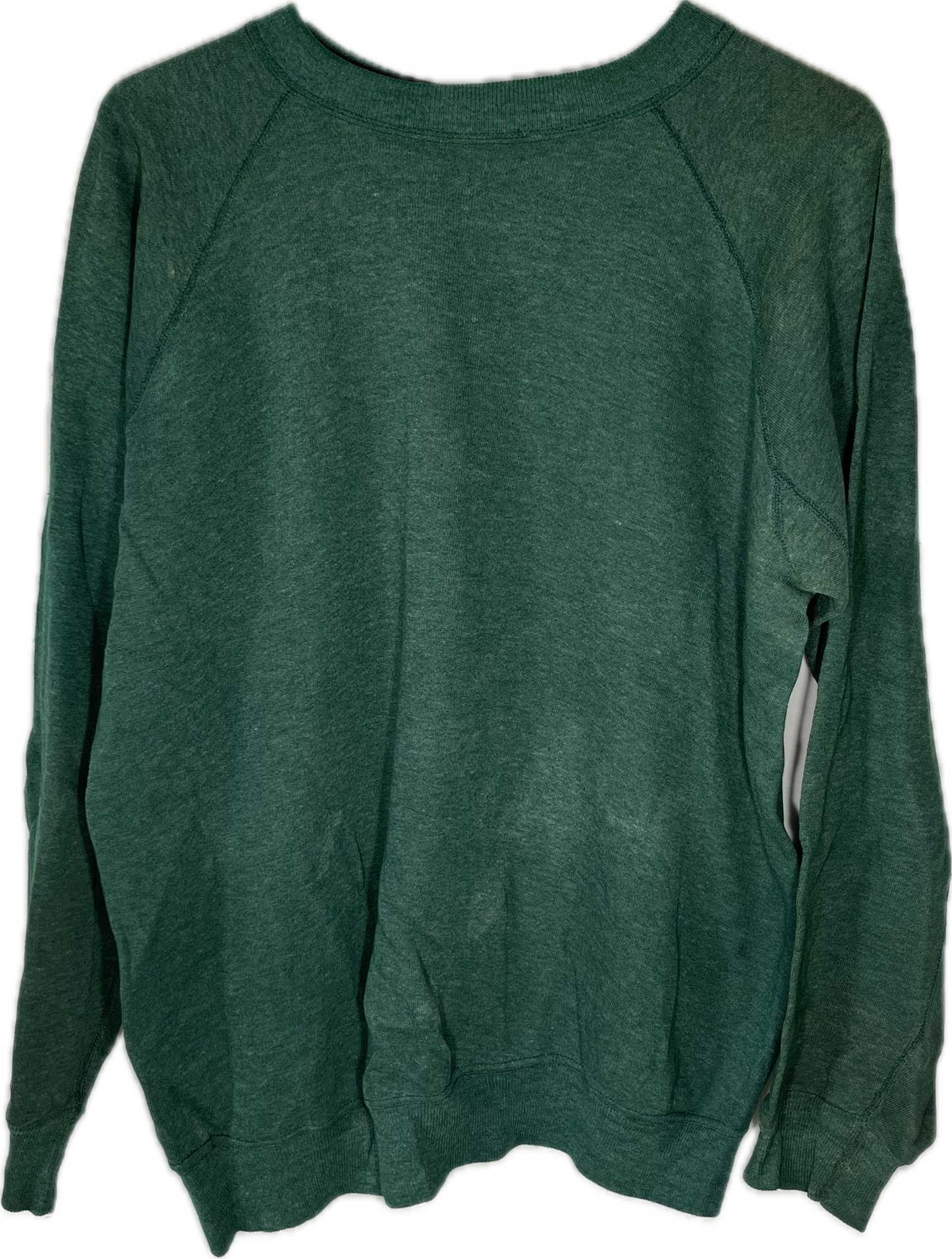 80/90’s Blank Boxy Green Crewneck Sweatshirt - Large - 22.5” x 22.5”